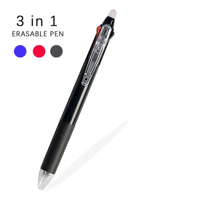 Kreativna 3 u 1 višebojna olovka, 0,5 mm brisiva gel olovka, set čarobne tinte, 3 boje, dopuna, periva drška, uredski školski pribor