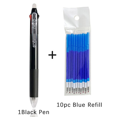 Kreativna 3 u 1 višebojna olovka, 0,5 mm brisiva gel olovka, set čarobne tinte, 3 boje, dopuna, periva drška, uredski školski pribor