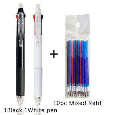 Kreativna 3 u 1 višebojna olovka, 0,5 mm brisiva gel olovka, set čarobne tinte, 3 boje, dopuna, periva drška, uredski školski pribor