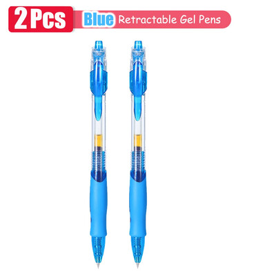 1-63Pc Set gel olovaka na uvlačenje s crnom/crvenom/plavom tintom Kemijska olovka za pisanje 0,5 mm Dodatna punjenja Uredski pribor Školski pribor Papirnice