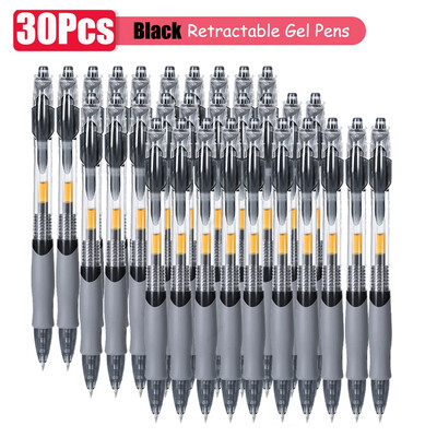 1-63Pc Set gel olovaka na uvlačenje s crnom/crvenom/plavom tintom Kemijska olovka za pisanje 0,5 mm Dodatna punjenja Uredski pribor Školski pribor Papirnice