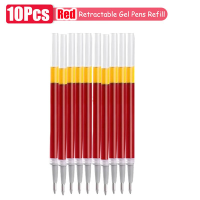 1-63Pc Set gel olovaka na uvlačenje s crnom/crvenom/plavom tintom Kemijska olovka za pisanje 0,5 mm Dodatna punjenja Uredski pribor Školski pribor Papirnice