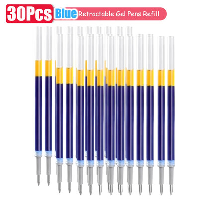 1-63Pc Set gel olovaka na uvlačenje s crnom/crvenom/plavom tintom Kemijska olovka za pisanje 0,5 mm Dodatna punjenja Uredski pribor Školski pribor Papirnice