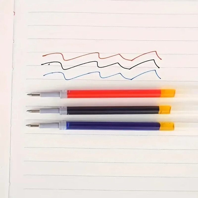 1-63Pc Set gel olovaka na uvlačenje s crnom/crvenom/plavom tintom Kemijska olovka za pisanje 0,5 mm Dodatna punjenja Uredski pribor Školski pribor Papirnice