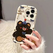 Ulje na platnu rođendanski medvjed grafička maska za telefon za iPhone 15 14 13 12 11 x XR Xs SE2 SE 8 7 plus pro Max mini silikonska stražnja maska