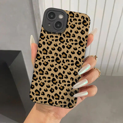 Telefonska maska s uzorkom leoparda za iPhone 15 Futrole iPhone 14 13 12 11 16 Pro Max XS X XR 7 8 Plus SE 2 Zaštitna maska otporna na udarce