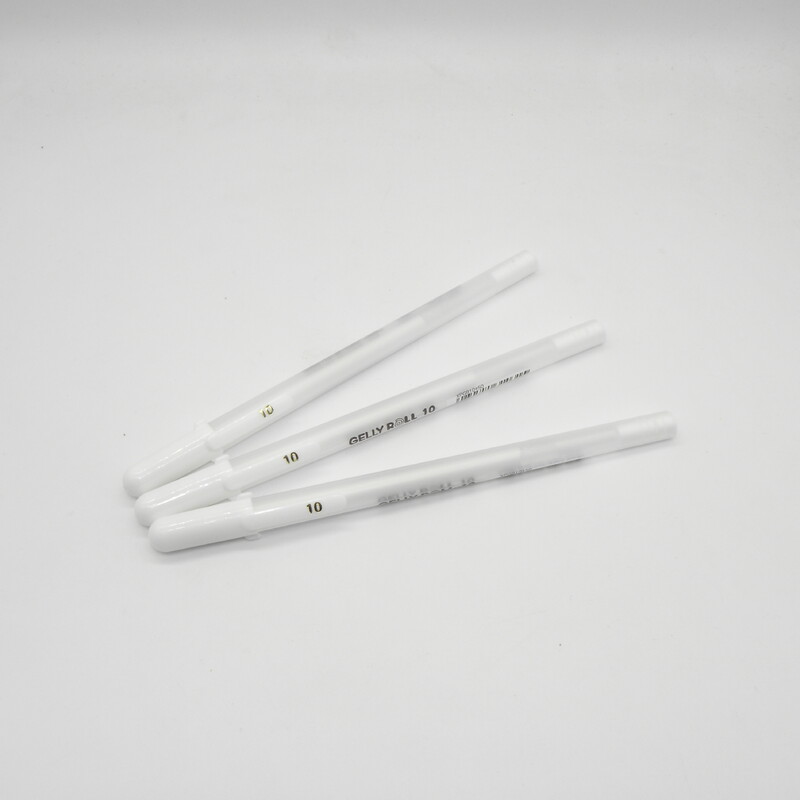 Sakura Gelly Roll Gel Pen Culoare Albă 0,5 mm 0,8 mm 1,0 mm Japonia