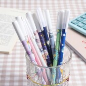 Pribor Kawaii Cartoons Plava periva ručka 0,5 mm gel olovke Neutralna brisiva olovka Brisiva olovka Studentska olovka