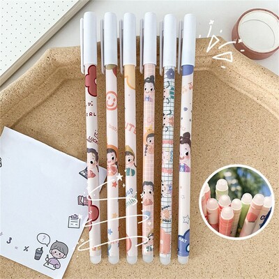 Pribor Kawaii Cartoons Plava periva ručka 0,5 mm gel olovke Neutralna brisiva olovka Brisiva olovka Studentska olovka