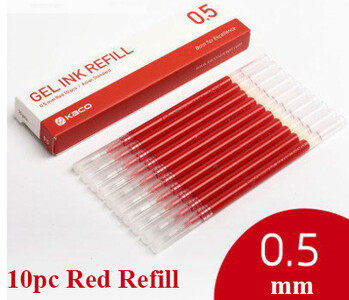 KACO 10бр./Партида Replace Refills Gel Pen EU/Asian Ink 0.5MM Standard Stationery канцелярия Tnta for School Office Supplies