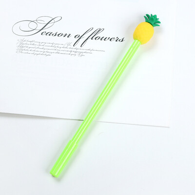 4-dijelni pribor, slatka gel olovka s ananasom, kreativne, slatke, lijepe olovke