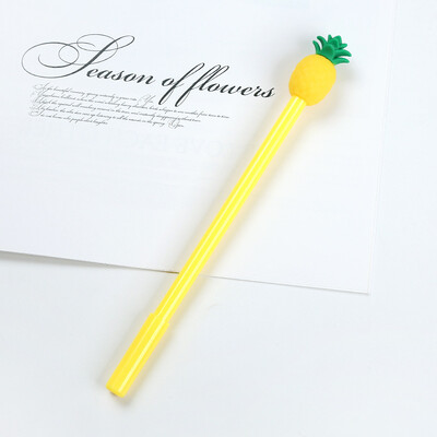 4-dijelni pribor, slatka gel olovka s ananasom, kreativne, slatke, lijepe olovke