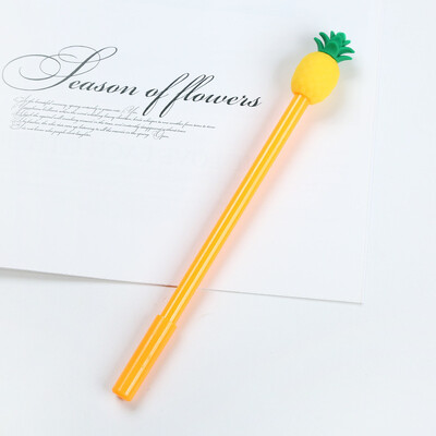 4-dijelni pribor, slatka gel olovka s ananasom, kreativne, slatke, lijepe olovke