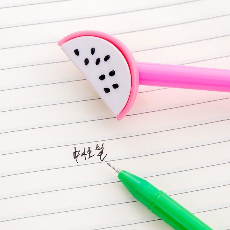 4-dijelna voćna slatka gel olovka Kreativne slatke limun naranča lubenica lijepe olovke