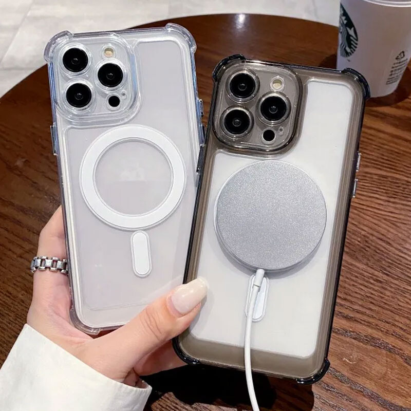 Luksuzna Magsafe prozirna futrola za bežično punjenje za iPhone 16 15 14 13 12 11 Pro Max Plus magnetska meka maska otporna na udarce