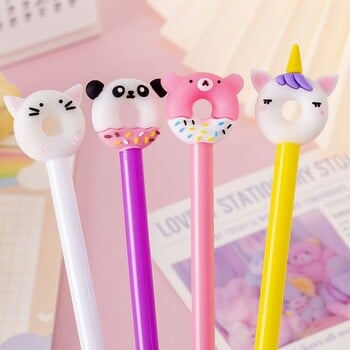 Χαρτικά 4 τεμαχίων Cute Donut Animals Creative Stationery Sweet Lovely Pretty Gel Pen