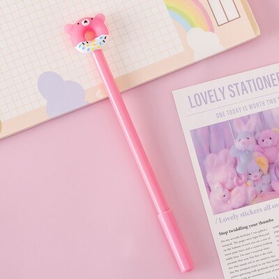 Pribor od 4 komada Slatke krafne Životinje Kreativni pribor Slatka, lijepa gel olovka