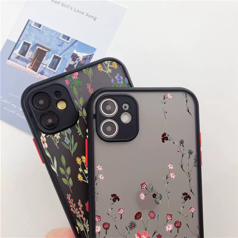 Cvjetna telefonska maska za iPhone 15 14 13 12 11 Pro Max XS X XR 7 8 15 Plus SE 2022 otporna na udarce, mekana silikonska prozirna stražnja maska