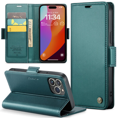 Iphone 16 Pro Max Case Iphone 15 13 14 12 11 Pro Max SE X XR XS 8 7 6 6S Plus Kortelės laikiklis Piniginės dangtelis su odiniu telefono dėklu