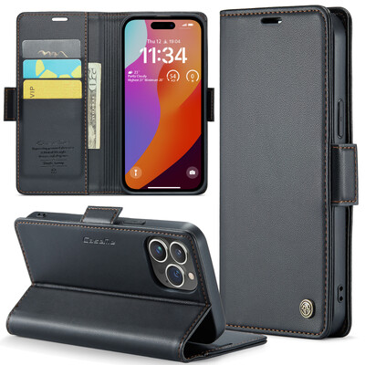 Iphone 16 Pro Max Case Iphone 15 13 14 12 11 Pro Max SE X XR XS 8 7 6 6S Plus Kortelės laikiklis Piniginės dangtelis su odiniu telefono dėklu