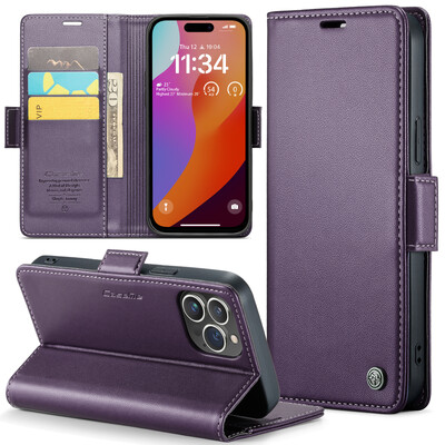 Iphone 16 Pro Max Case Iphone 15 13 14 12 11 Pro Max SE X XR XS 8 7 6 6S Plus Kortelės laikiklis Piniginės dangtelis su odiniu telefono dėklu