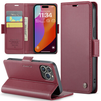 Iphone 16 Pro Max Case Iphone 15 13 14 12 11 Pro Max SE X XR XS 8 7 6 6S Plus Kortelės laikiklis Piniginės dangtelis su odiniu telefono dėklu