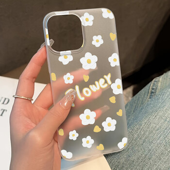 Θήκη τηλεφώνου Flowers για iPhone 16 Pro Case iPhone 15 13 11 12 14 Pro Max 13 Mini 16 Plus Translucent Slim Slim Skin Back Cover