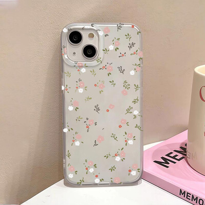 Θήκη τηλεφώνου Flowers για iPhone 16 Pro Case iPhone 15 13 11 12 14 Pro Max 13 Mini 16 Plus Translucent Slim Slim Skin Back Cover