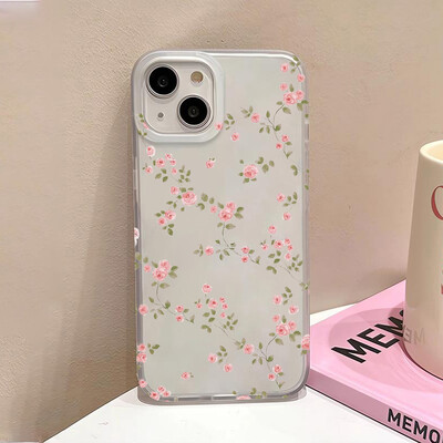 Θήκη τηλεφώνου Flowers για iPhone 16 Pro Case iPhone 15 13 11 12 14 Pro Max 13 Mini 16 Plus Translucent Slim Slim Skin Back Cover