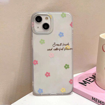 Θήκη τηλεφώνου Flowers για iPhone 16 Pro Case iPhone 15 13 11 12 14 Pro Max 13 Mini 16 Plus Translucent Slim Slim Skin Back Cover