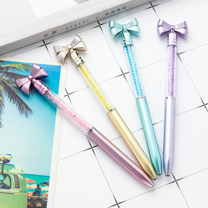 Kemijska olovka sa slatkom crtanom mašnom Kreativne modne olovke s potpisom Školski uredski pribor Alati za pisanje Izvrsna neutralna olovka