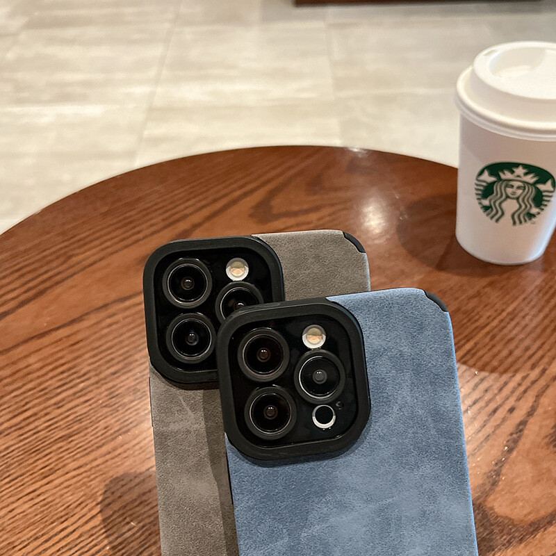 Modna mat kožna silikonska maska za iPhone 14 Plus 12 13 Mini 11 16 15 Pro Max 7 8 XR X XS Zaštita objektiva Poklopac otporan na udarce