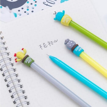 Επιστολόχαρτο 4 τεμαχίων Creative Funny Cute Handles Cactus Gel Pen