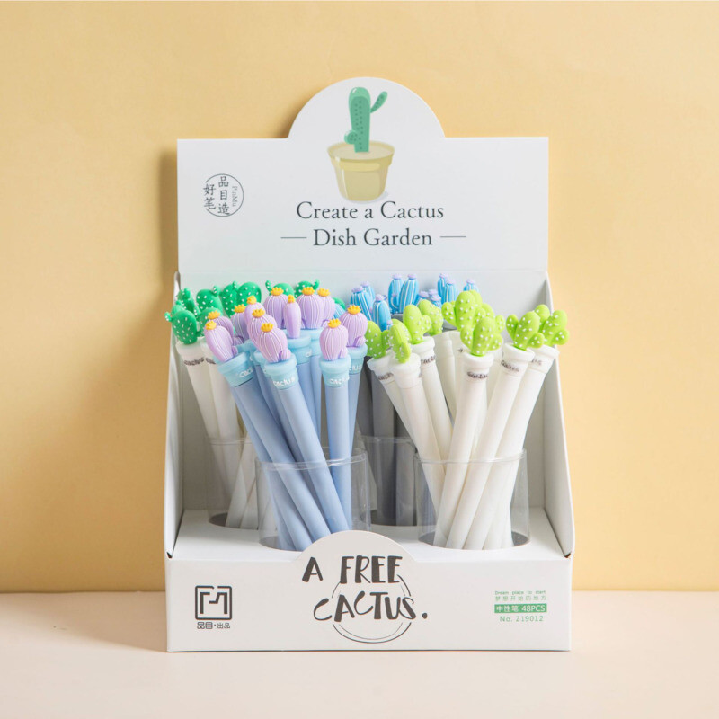 1 komad Lytwtw's dopisnice Slatki Kawaii kaktus Školski uredski materijal Kreativna Slatka Prilično Lijepa Smiješna Silikonska gel olovka
