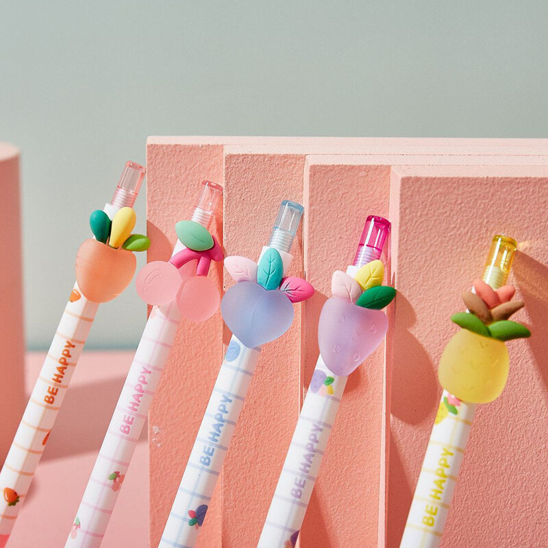 Jednodijelna Lytwtwova slatka gel olovka za prešanje voća Kreativni uredski školski pribor Dopisnice Smiješne olovke