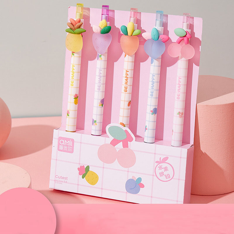 Jednodijelna Lytwtwova slatka gel olovka za prešanje voća Kreativni uredski školski pribor Dopisnice Smiješne olovke