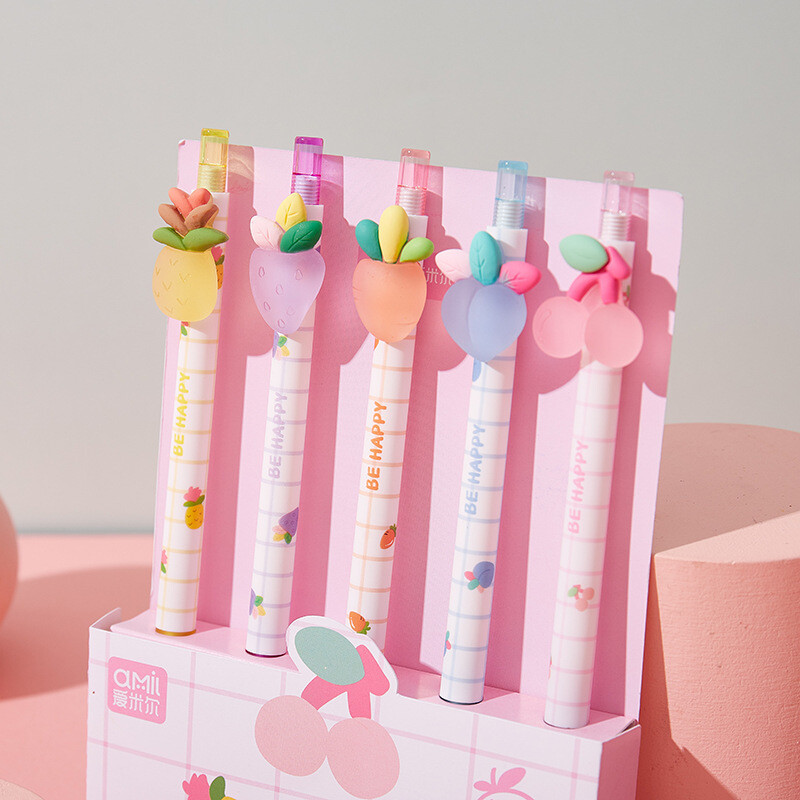 Jednodijelna Lytwtwova slatka gel olovka za prešanje voća Kreativni uredski školski pribor Dopisnice Smiješne olovke