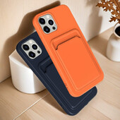 Калъф за телефон за IPhone 16 Pro Max Case IPhone 12 Mini TPU матирано меко защитно покритие iPhone 14 Card Pocket 15 Plus