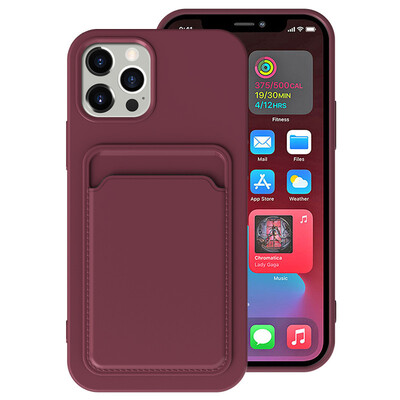 Калъф за телефон за IPhone 16 Pro Max Case IPhone 12 Mini TPU матирано меко защитно покритие iPhone 14 Card Pocket 15 Plus