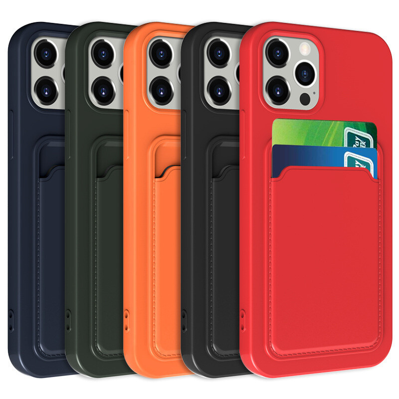 Калъф за телефон за IPhone 16 Pro Max Case IPhone 12 Mini TPU матирано меко защитно покритие iPhone 14 Card Pocket 15 Plus