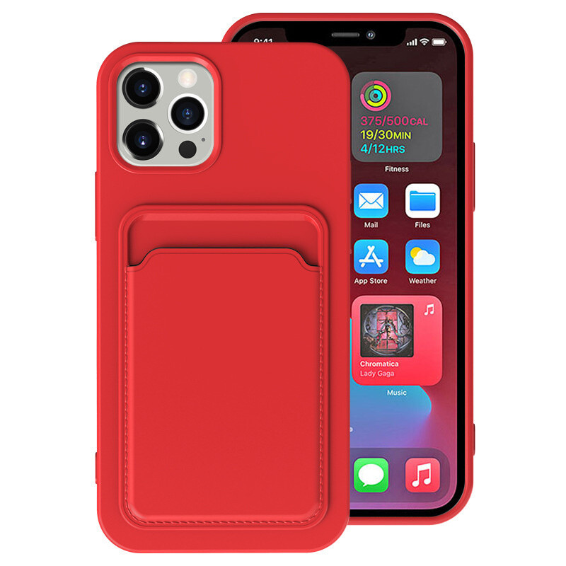Калъф за телефон за IPhone 16 Pro Max Case IPhone 12 Mini TPU матирано меко защитно покритие iPhone 14 Card Pocket 15 Plus