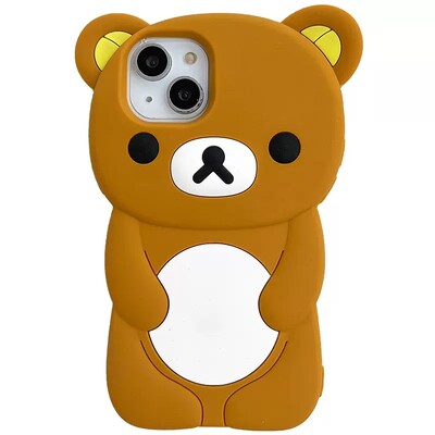 Silikonska mekana maska Rilakkuma Bear za iPhone 16 15 14 13 12 11 Pro Max mini Plus Xs XR 6 7 8 Plus
