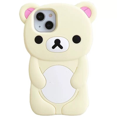 Silikonska mekana maska Rilakkuma Bear za iPhone 16 15 14 13 12 11 Pro Max mini Plus Xs XR 6 7 8 Plus