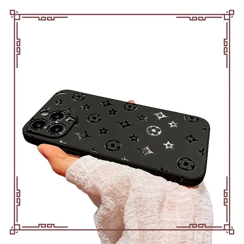 Luxusné retro klasické puzdro na telefón pre iPhone 16 15 14 13 12 11 Pro Max XR X XS 12 Mini 14 15 16 Puls Mäkké silikónové čierne módne