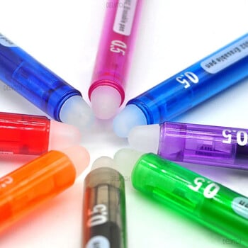 DELVTCH Erasable Gel στυλό 0,7mm 0,5mm Μύτη κουκκίδας Μπλε Μαύρο Κόκκινο Χρώμα Ράβδοι Ανταλλακτικού Μελανιού Γράψιμο Σχέδιο Ζωγραφική Πλενόμενη Λαβή