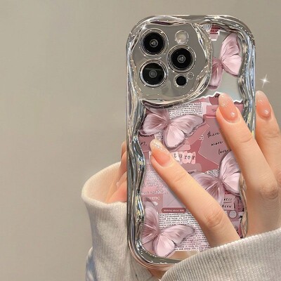China-Chic θήκη τηλεφώνου Butterfly για iPhone 14 Pro Max 15 11 12 13 XR 8 7 Plus X XS SE 2020 2022 Κάλυμμα μαλακής σιλικόνης