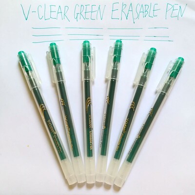 VCLEAR Klasična simpatična brisiva gel olovka sa zelenom tintom za školsko pisanje kawaii brisiva gel olovka Uredski pribor