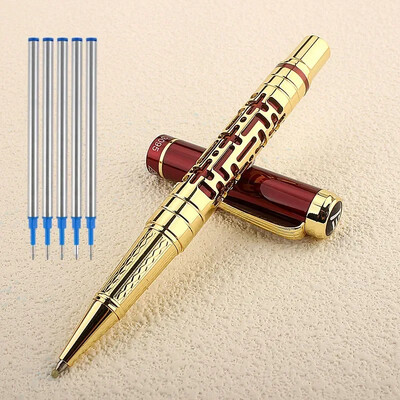 Nou de înaltă calitate 3095 Negru Roșu Business Office Roller Ball Pen Rechizite pentru studenți de școală Pix din metal Nou