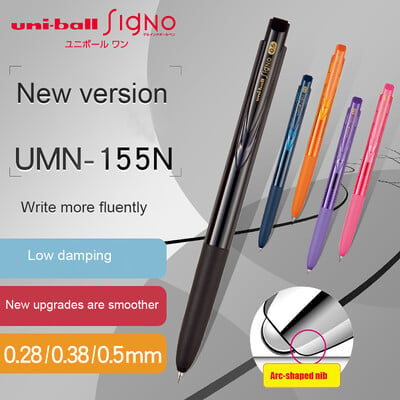 Ιαπωνικά χαρτικά Εισαγόμενα UNI Cute Pen Gel Pens UMN-155N Limited Edition Low Damping 0,28/0,38/0,5mm Αξεσουάρ γραφείου