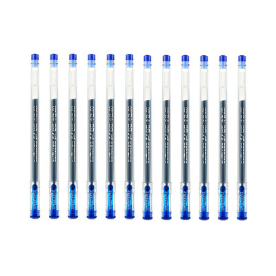 12 бр./компл. 0,38 мм гелова писалка с диамантен връх с голям капацитет, черно/синьо/червено мастило, подписване на изпит, писане, училищни офис консумативи